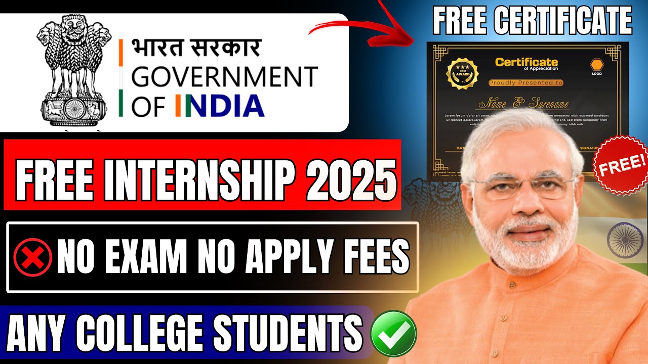 Government of India Internship 2025 | Free Goverment Certificate ...