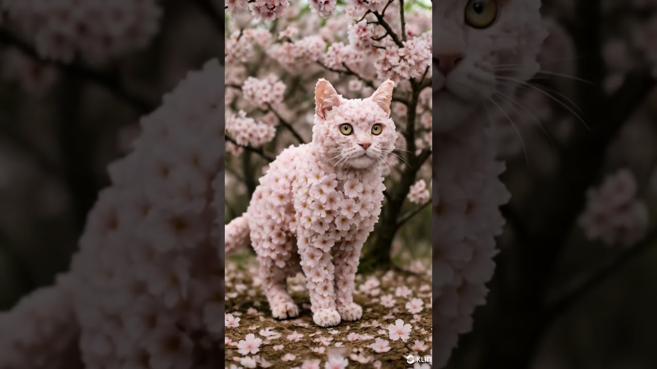 Magical Cherry Blossom Cat: A Surreal Spring Adventure!