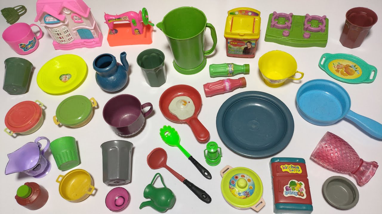 Unboxing miniature kitchen toy hello kitty Kitchen set plastic mini
