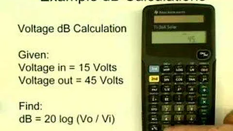 Voltage dB Calculation Example