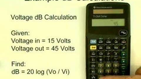 Voltage dB Calculation Example