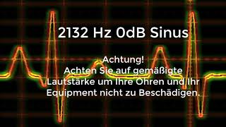 2132 Hz Sinus Ton Test 0dB Stereo Piepton Wave Ton