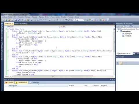 Panel Slider Visual Basic 2010