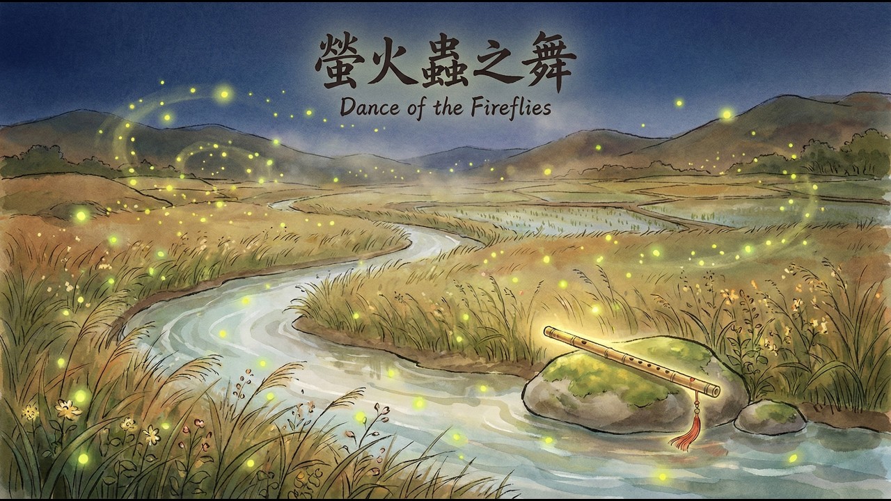 1 Hour Dizi Music 🇹🇼 一小時竹笛 | 螢火蟲之舞 Fireflies | 懷舊 Nostalgia | Relax, Sleep, and Reading | BGM