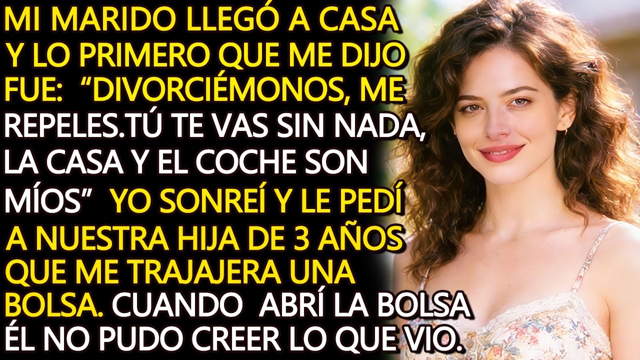 Me pidió el divorcio y me dijo que me fuera sin nada…pero lo que vi en la bolsa lo dejó sin palabras