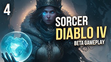 Diablo 4 Sorcerer Beta Gameplay - Leveling & Questing in Act 1 - Part 4