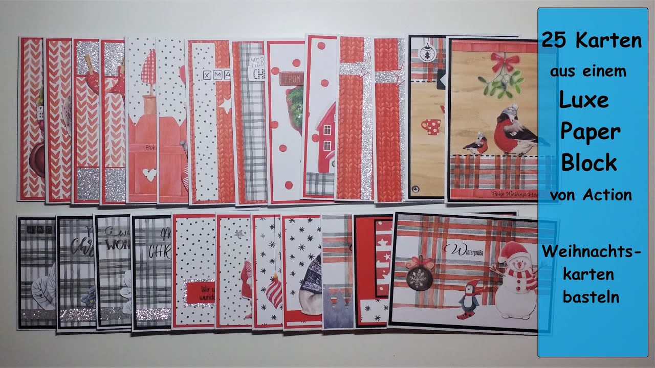 25 Weihnachtskarten aus einem Luxe Paper Block / watch me craft ...