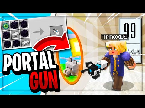 Portal Gun Mod in MCPE! | Minecraft Bedrock ( PS4 , Xbox , Switch , PE , Win10 )