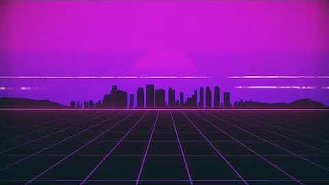 [10h]Outrun Grid Animation Loop 2   Creative Commons / 80s Synthwave Background