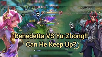 Benedetta Vs Yu-Zhong Gameplay‼️ Just Chill And Poke YZ‼️#benedetta #mobilelegends #gameplay 