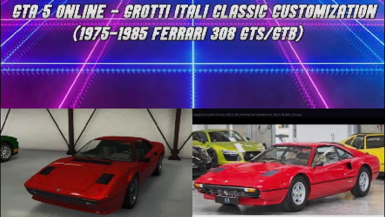 GTA 5 Online - Grotti Itali Classic Customization (1975-1985 Ferrari 308 GTS/GTB)