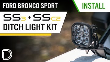 How to Install Ditch Light Bracket Kit for 2021+ Ford Bronco Sport | Diode Dynamics