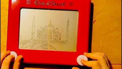 Taj Mahal Etch a Sketch time lapse