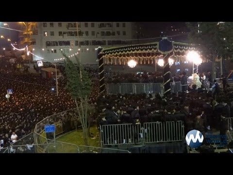 Chuppah By The Belz Chasunah In Yerushalayim HD חתונה בעלז בירושלים 