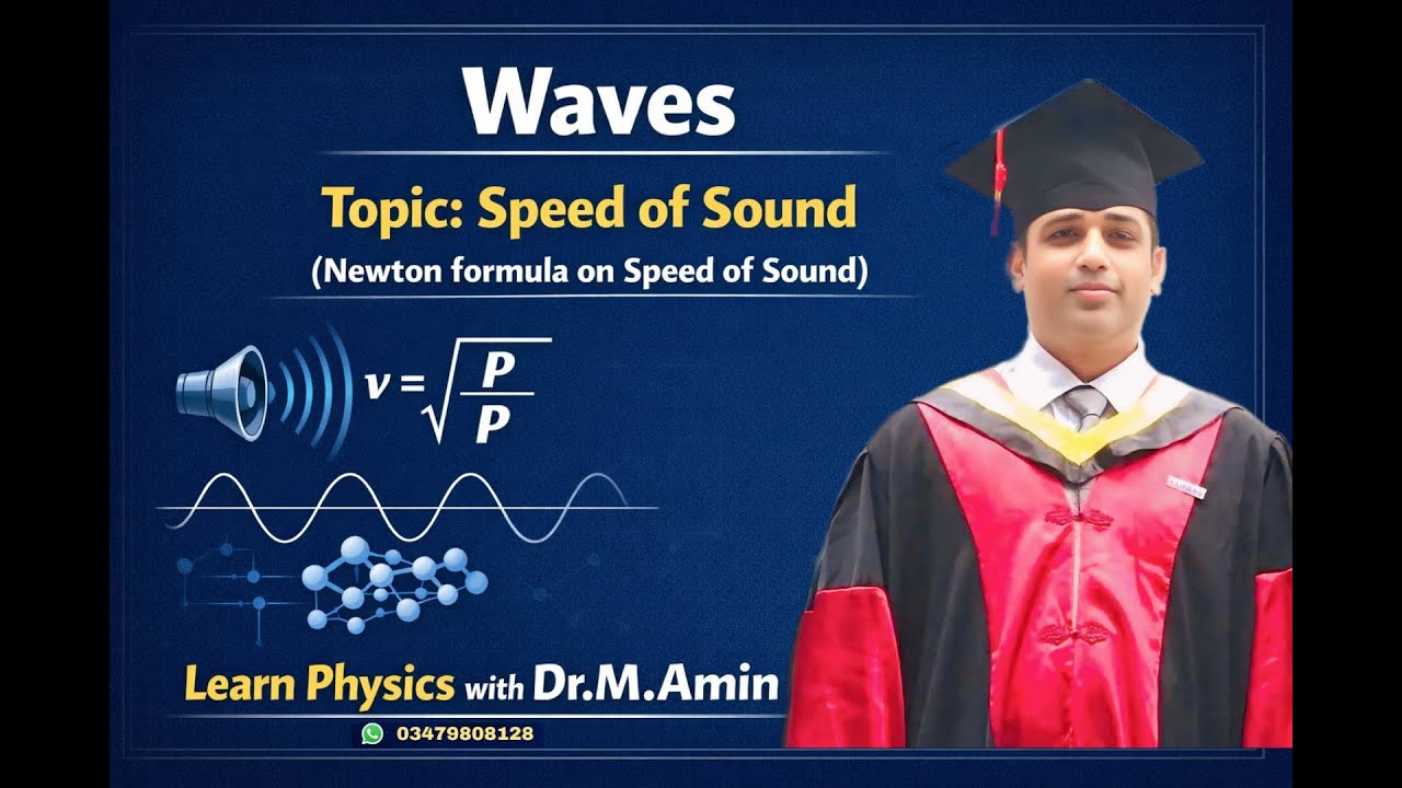 Speed of Sound, NEWTON FORMULA FOR SPEED OF SOUN AND PROOF(WAVES)