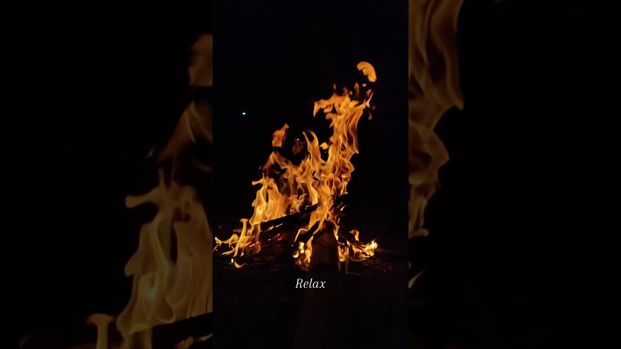 Just you, the fire, and silence.🔥🌌
