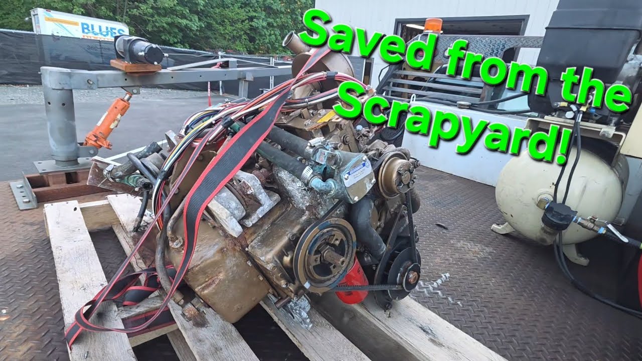 ⁣WILL IT START?? Saving a Universal M25XP Marine Diesel from the scrapyard!