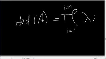 Determinant is product of eigen values
