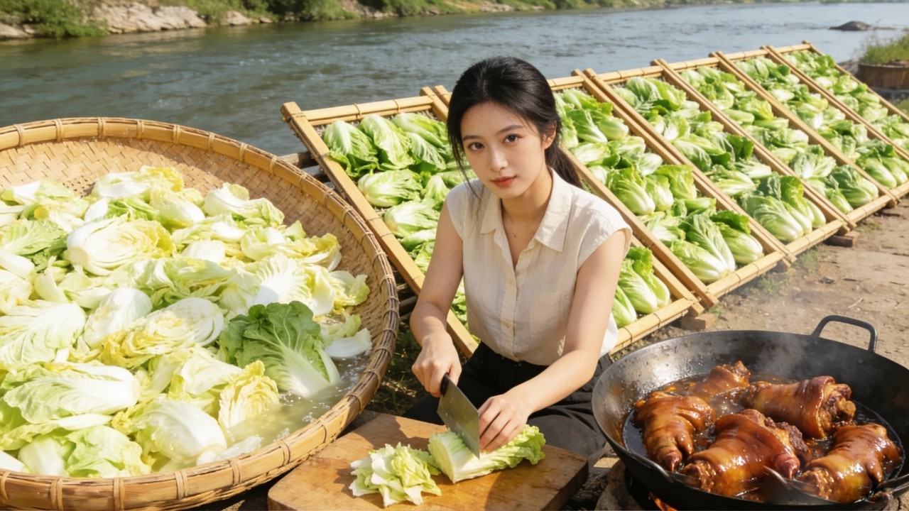 Chucrut recién hecha con codillo tierno: cada bocado sabe a tradición y tiempo！