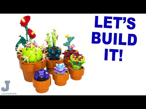 YouTube thumbnail: LEGO Icons 2023 Tiny Plants10329 Botanical Collection Complete Build