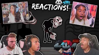 Youtuber's React To Friday Night Funkin' VS Mr.Trololo! | Evacuate