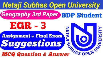 Geography Assignment Practice Set 2021 । EGR - 3 Final Exam Suggestion 2021 । Geography MCQ Question