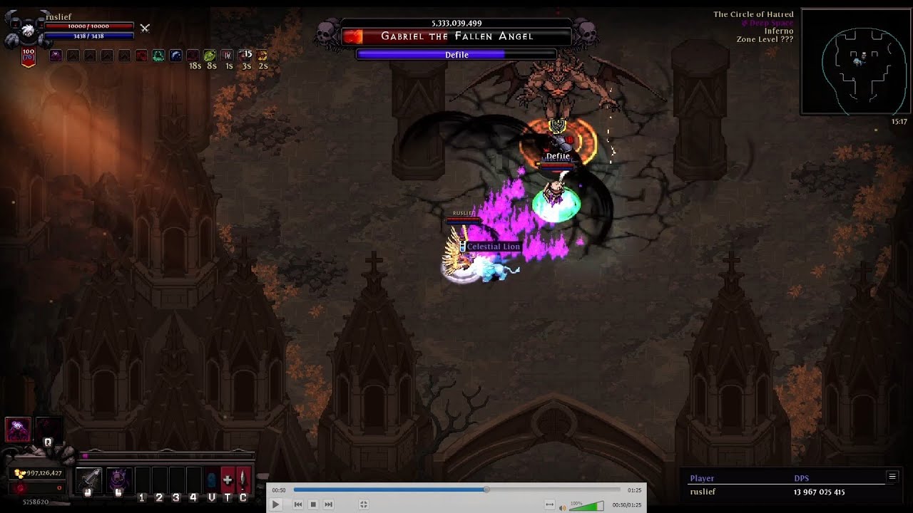 Demon Slayer vs Uber Gabriel: Slice Of Shadows Build Season 8 | Hero Siege Inferno Mode
