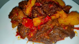 Dendeng Balado   Kentang Khas RM Padang || Super Mudah Resepnya