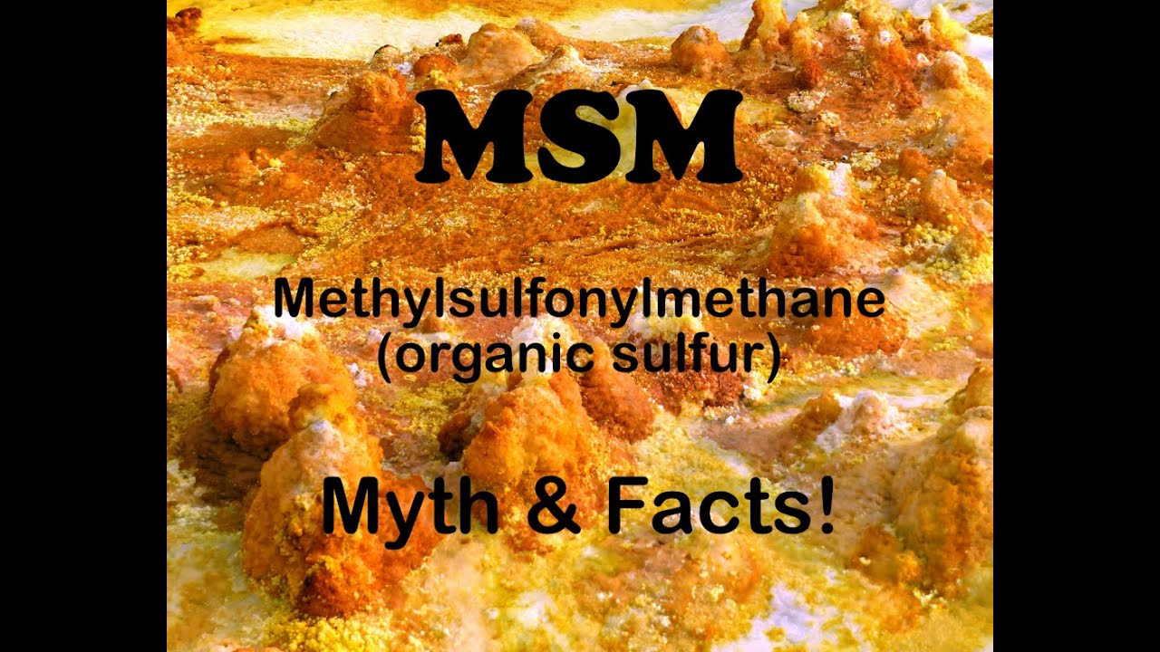 MSM Methylsulfonylmethane Organic Sulfur an underrated mineral