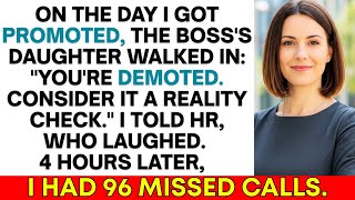 My Boss's Daughter Demoted Me On The Day I Got Promoted: "Consider It a Reality Check" Then...