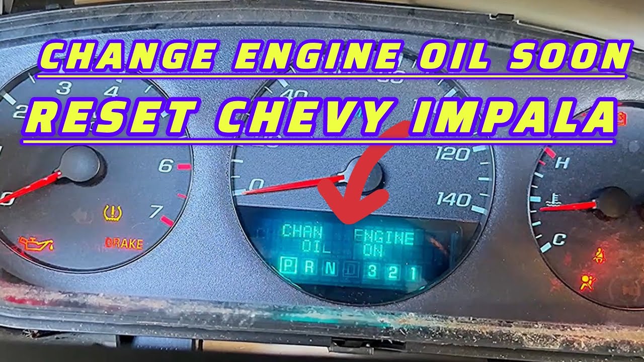 How To Reset Change Engine Oil Soon In Chevy Impala - YouTube