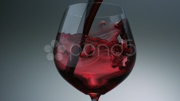 Pouring Red Wine Into Glass, Slow Motion. Stock Footage