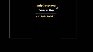 5. strip() method in String class | Python #coding #datascience