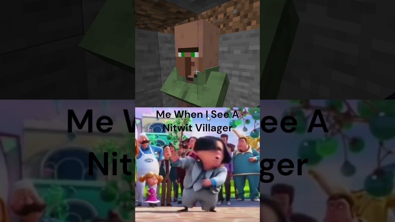 When you see a nitwit villager in Minecraft🤣🤣