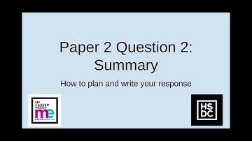 AQA GCSE English Language - Paper 2 Question 2: Summary