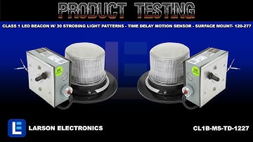 Class 1 LED Beacon w/ 30 Strobing Light Patterns - Time Delay Motion Sensor - Surface Mount- 120-277