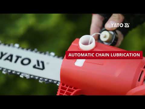 Пила ланцюгова мережева YATO 710 Вт шина 10"/25см, відео 1