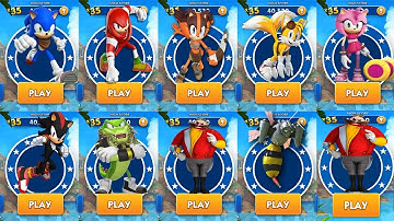 Sonic Dash 2: Sonic Boom All Characters Unlocked: Amy, Sonic, vector, Shadow, Knuckles, Stick, Tails