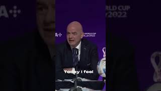 Infantino’s speech - Today I feel #shorts