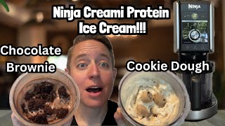 Ninja Creami: Protein Ice Cream Cookie Dough and Chocolate Brownie