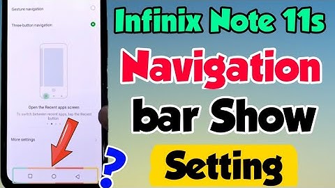 Infinix Note 11s mein Navigation bar Kaise Show Kare | Infinix Note 11S Navigation Button settings