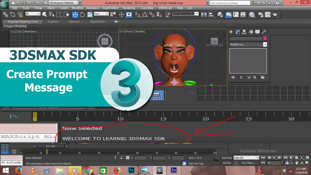03 3DS Max SDK Create Prompt Message - YouTube