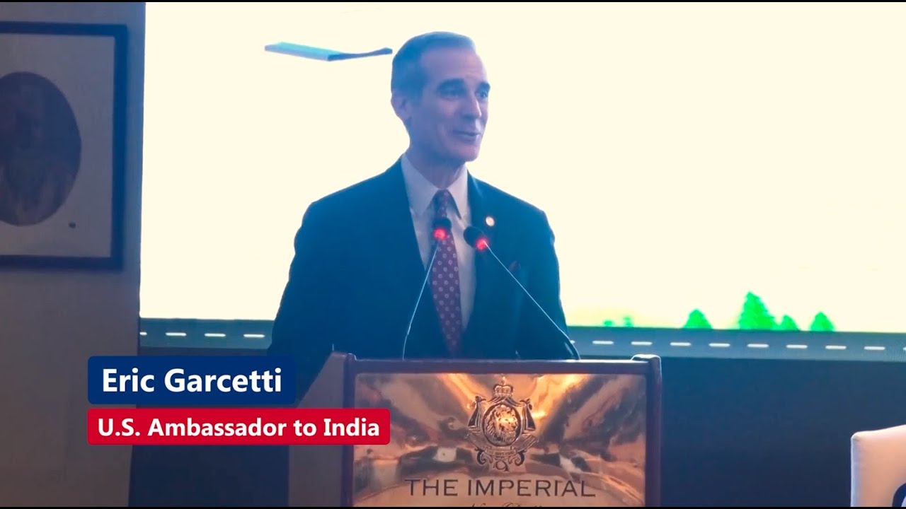 Eric Garcetti, U.S. Ambassador to India at 'Accelerating Deployment of eBuses in India' event