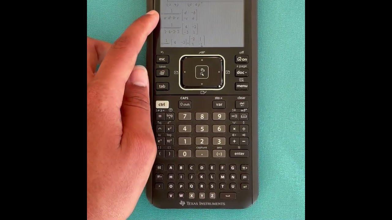 Ti nspire matrix inverse youtube