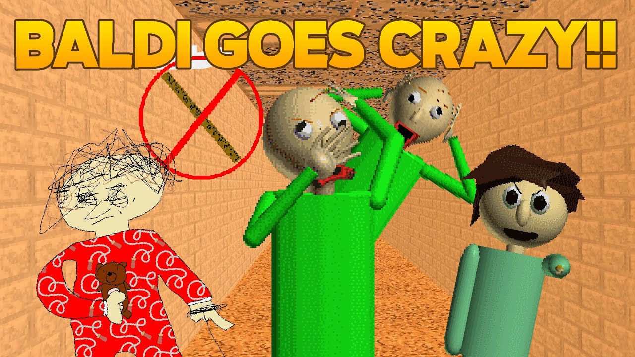 it's harder!  Baldi Goes Crazy (Part 1) [Baldi's Basics Mod