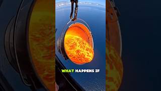 Dropping Molten LAVA From 100 Feet Into The Ocean! 🤯🔥 #shorts #physics #science #usa