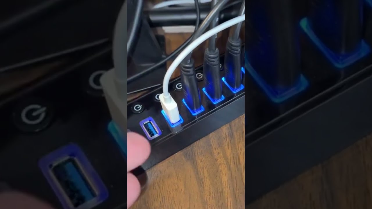 רכזת USB 3.0 מופעלת על ידי Atolla עם 7 יציאות ומפצל נתונים