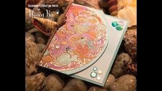 Handmade How to: Shaped card with metalllic watercolor and shadow stamping, cardmaking tutorial