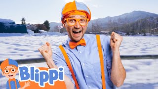 lets learn to ski blippi learn colors and science