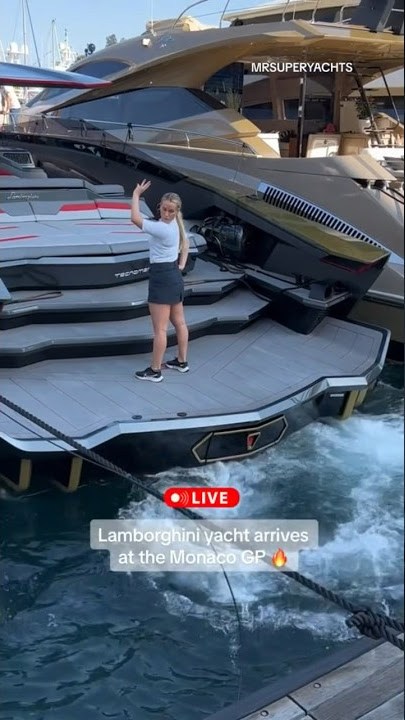 The Lamborghini 63 docking at the F1 track